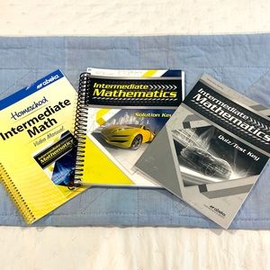 Set of 3 Abeka Intermediate Math teacher guide books